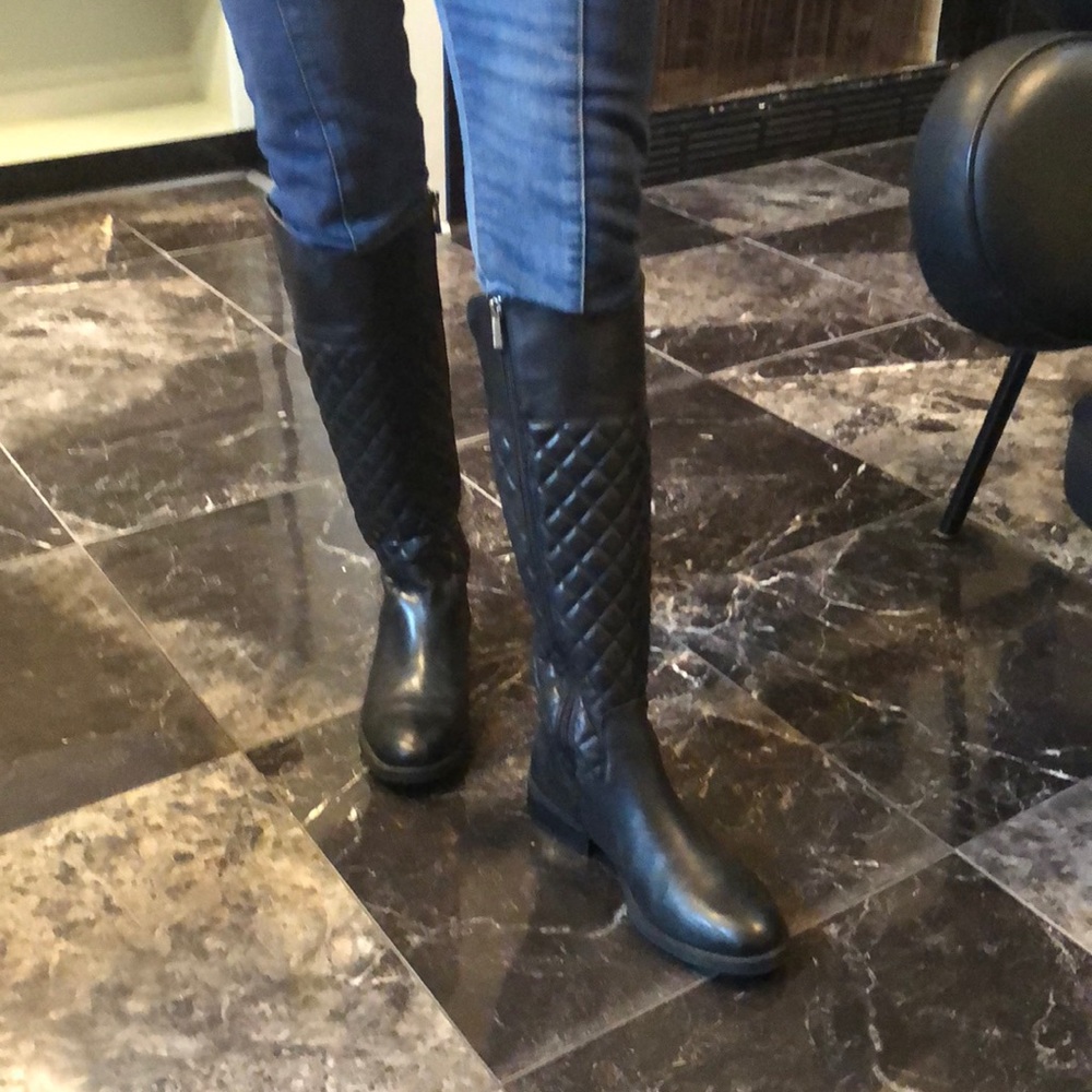 Vince Camuto Quilted Riding Boots.